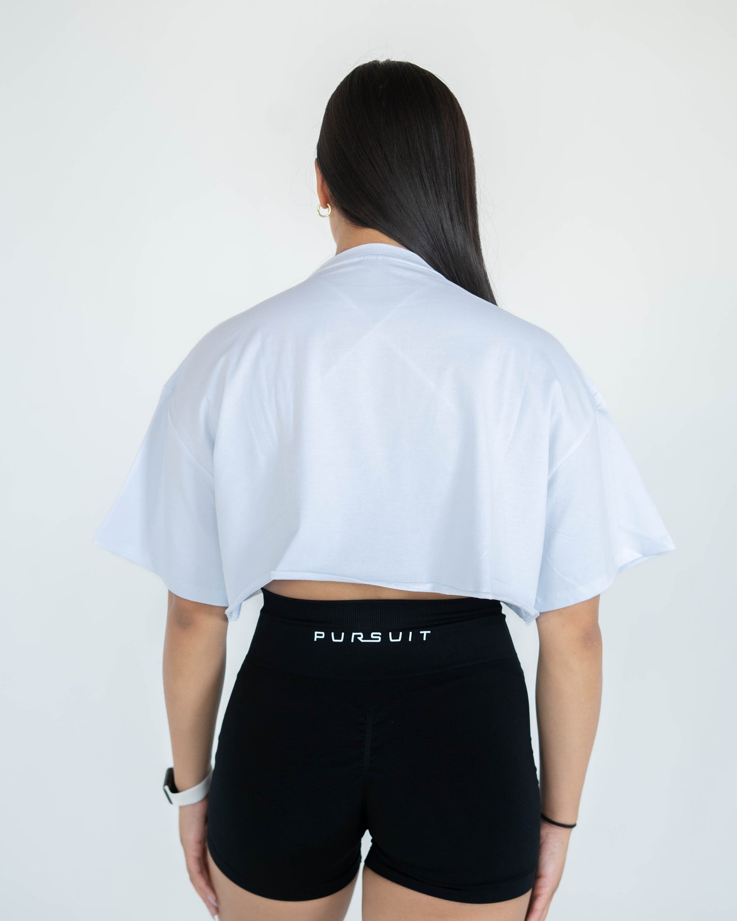 Identity Oversized Crop Shirt - White