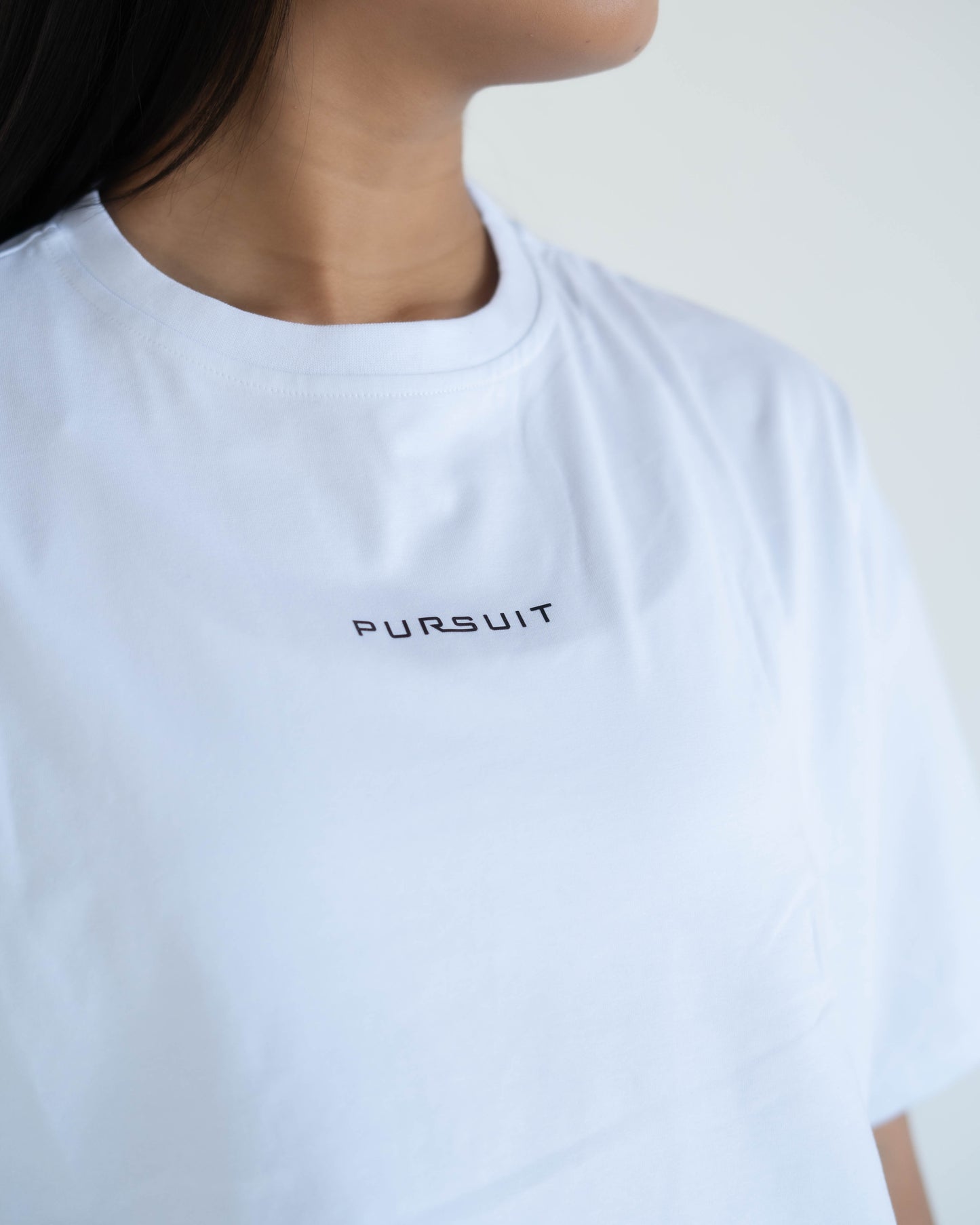 Identity Oversized Crop Shirt - White