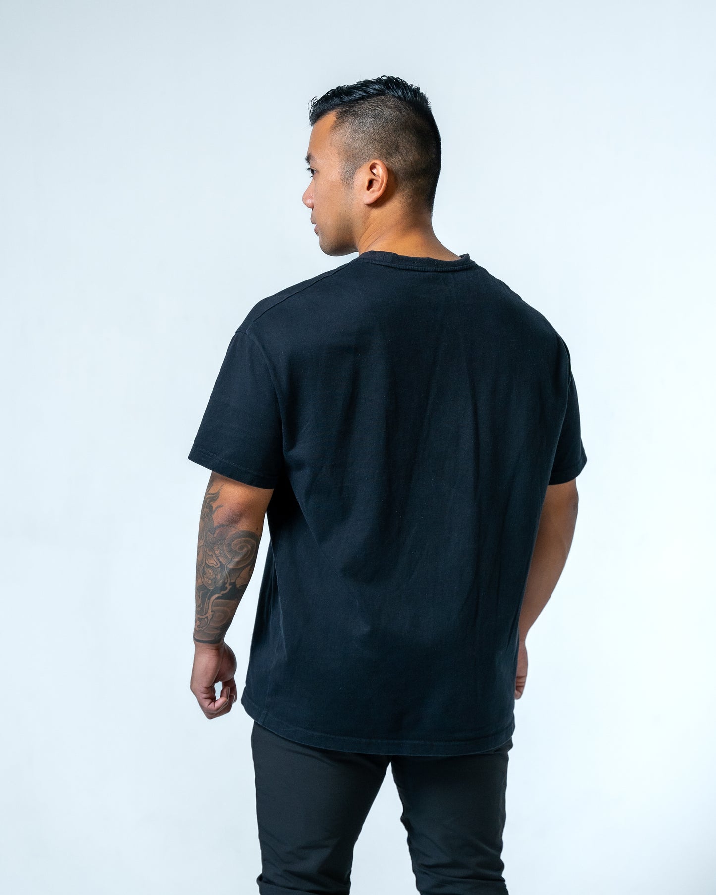 Signature Tee - Black/Sky Blue