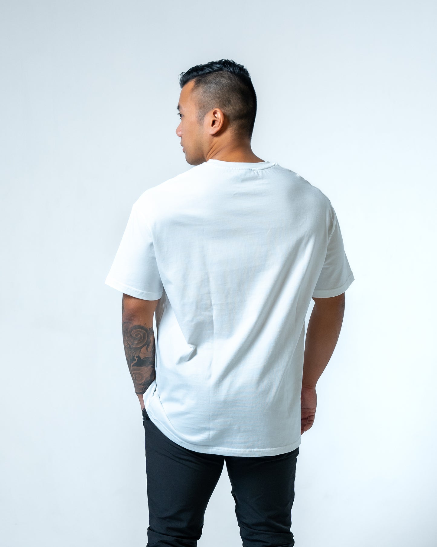 Signature Tee - White/Ember Red